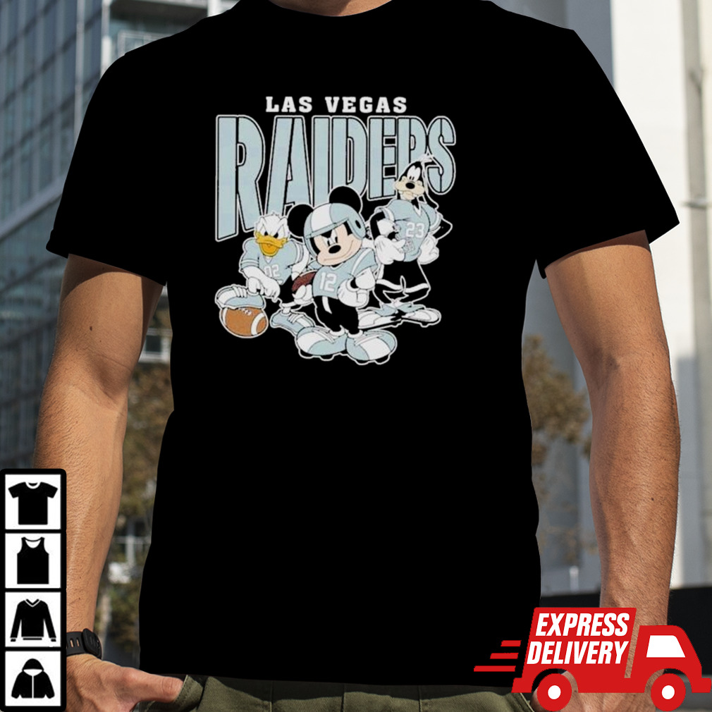 Las Vegas Raiders Mickey Donald Duck And Goofy Football Team 2024 Shirt