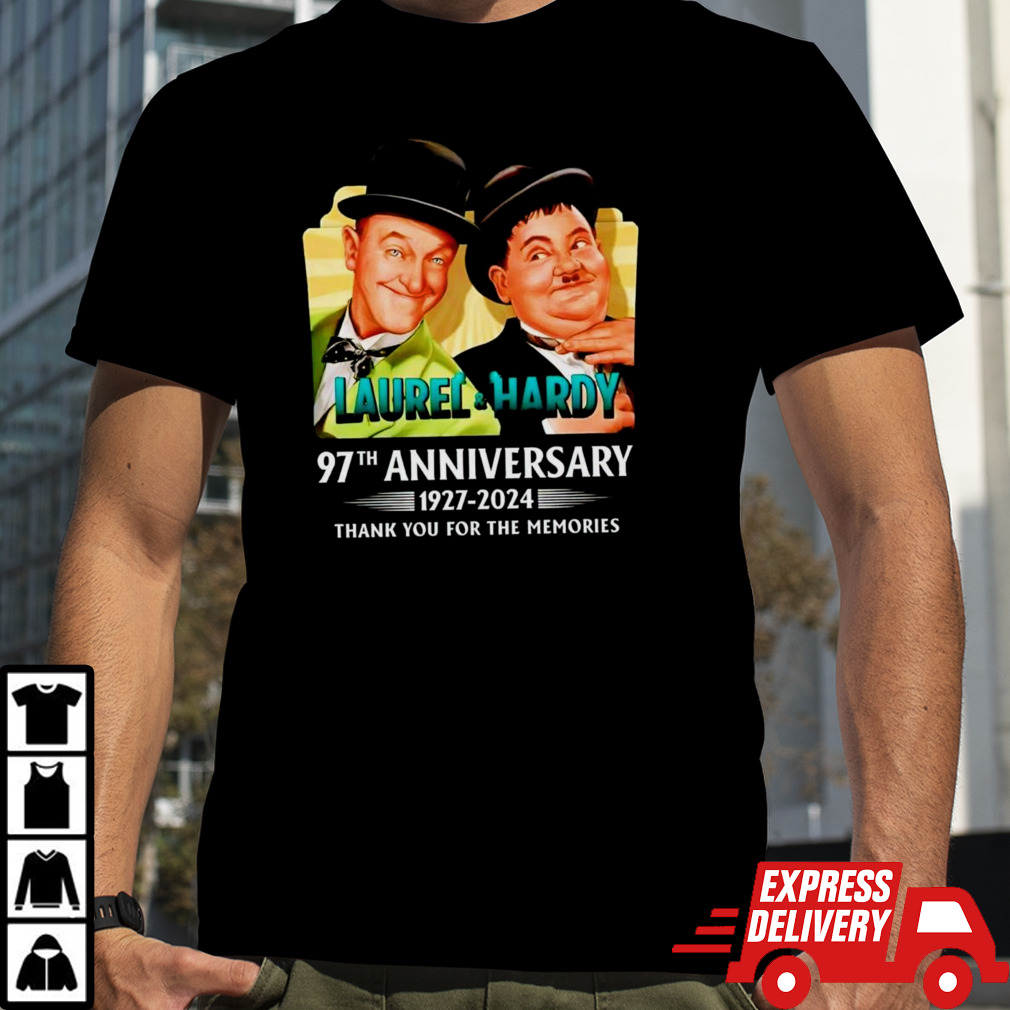 Laurel and Hardy 97th anniversary 1927-2024 thank you for the memories shirt