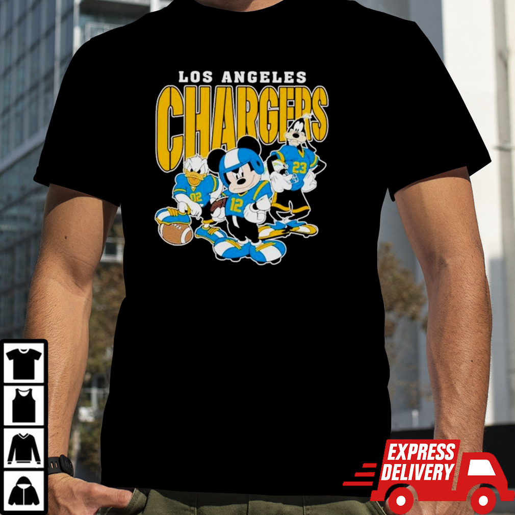 Los Angeles Chargers Mickey Donald Duck And Goofy Football Team 2024 T-shirt