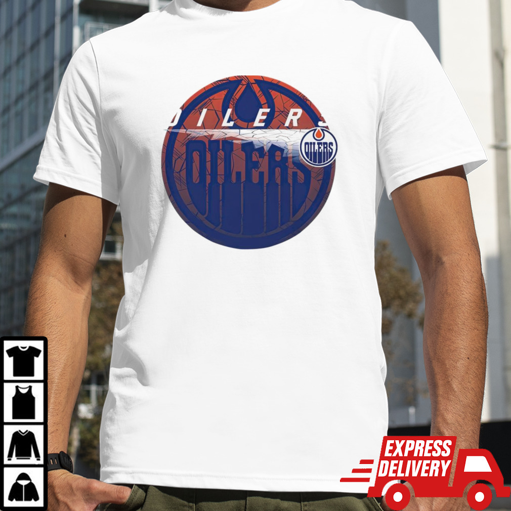 NHL Edmonton Oilers Cracked Ice Hockey shirt