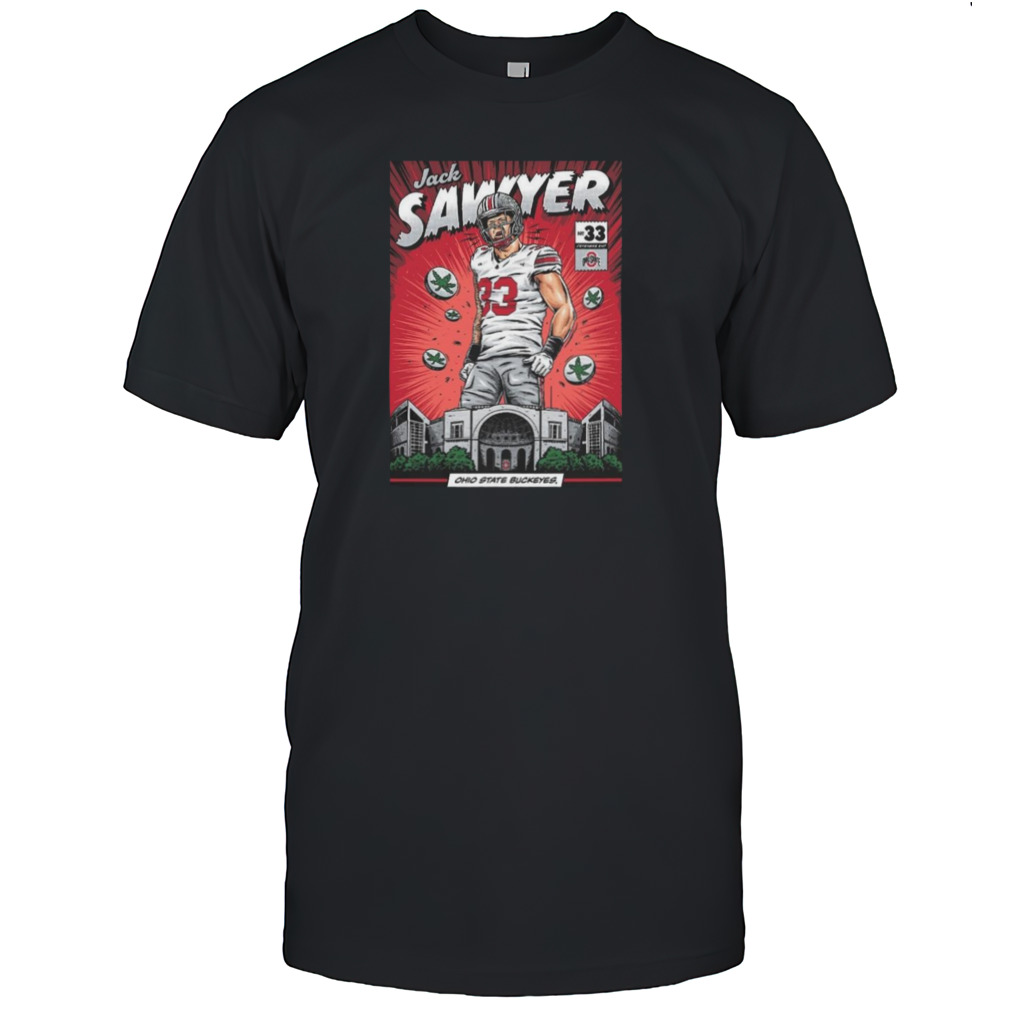 Ohio State Buckeyes #33 Jack Sawyer Nil Comic T-shirt