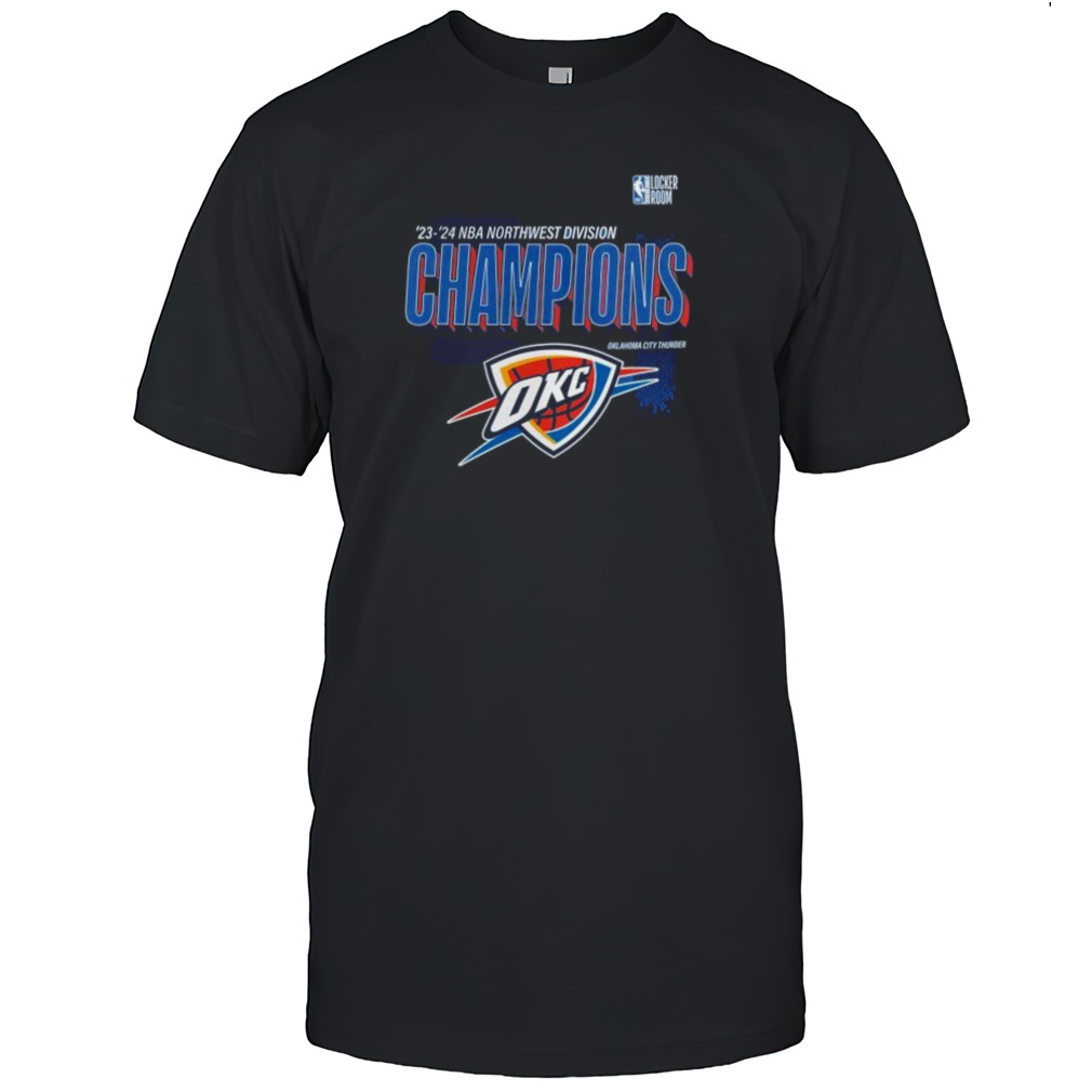 Oklahoma City Thunder 2024 Northwest Division Champions Locker Room Shirt