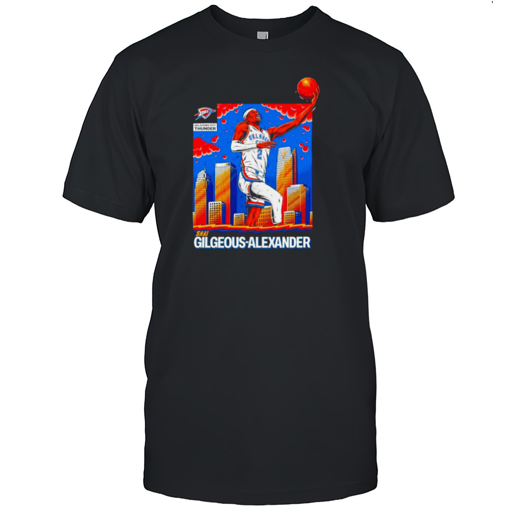 Oklahoma City Thunder Shai Gilgeous-Alexander skyline shirt