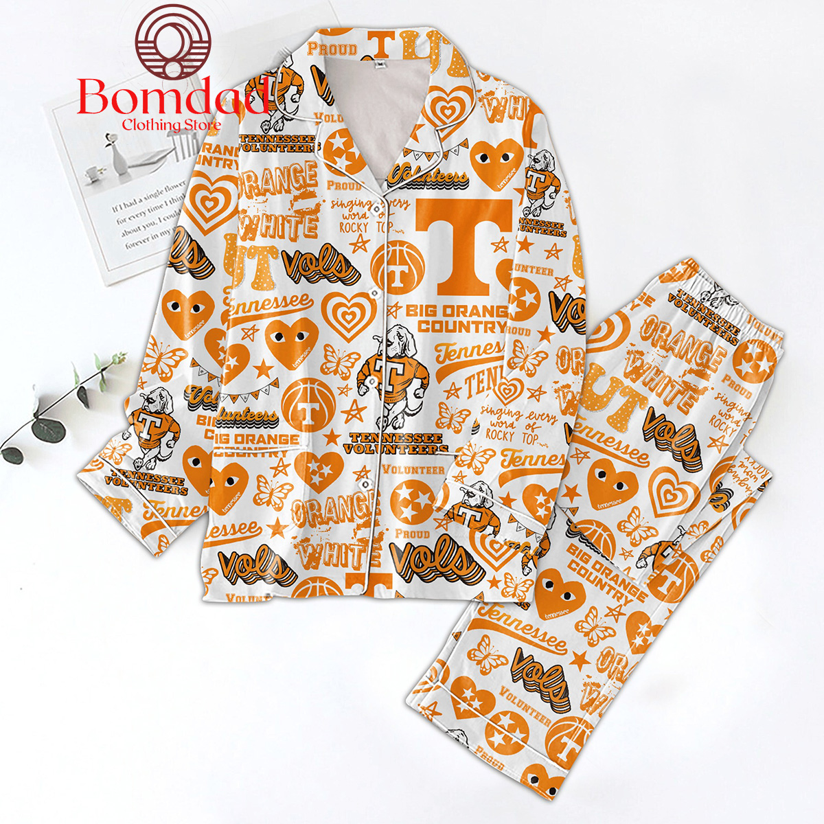 Tennessee Volunteers Big Orange Country Pajamas Set - Bomdad