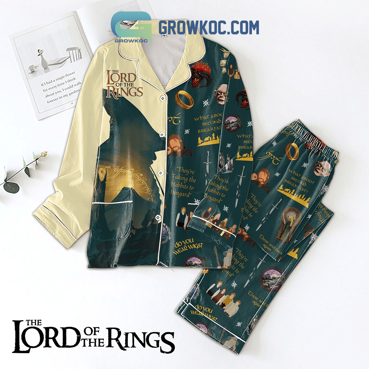 The Lord Of The Rings Taking Hobbits To Isengard Polyester Pajamas Set