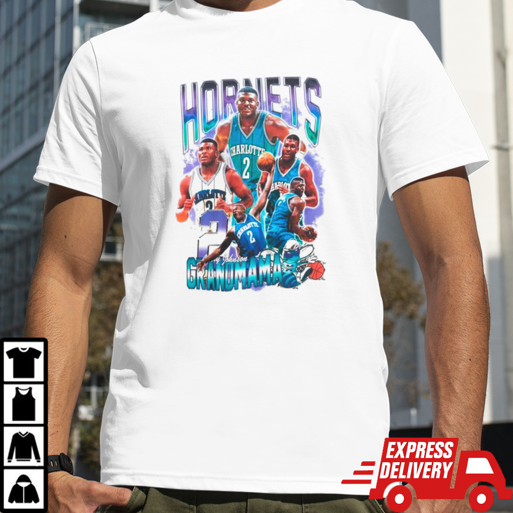 Charlotte Hornets Larry Johnson grandmama shirt