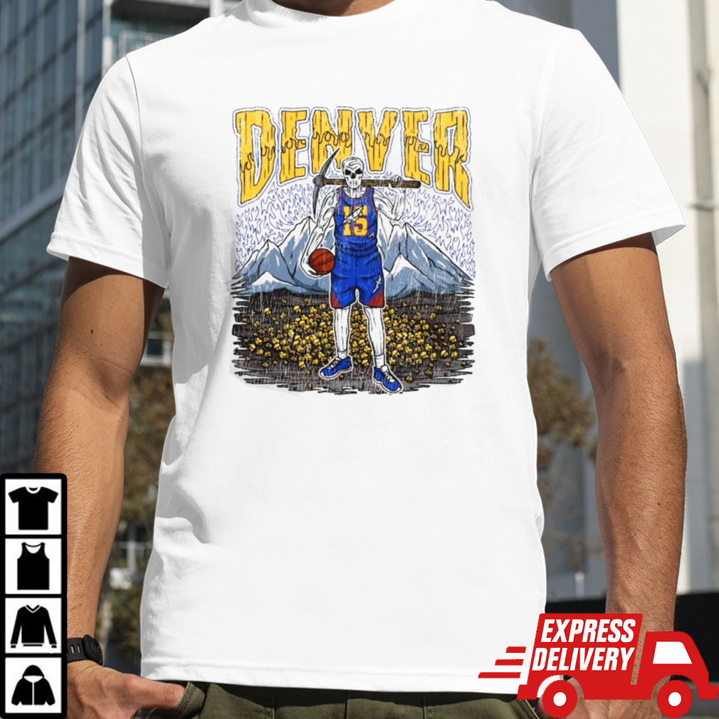 Dead Skeleton Denver Nuggets Basketball Shirt