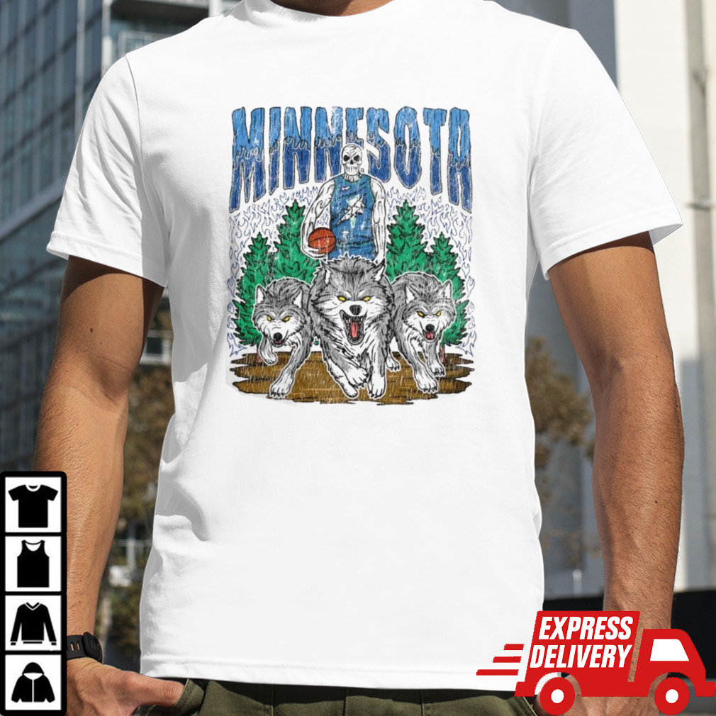 Dead Skeleton Minnesota Timberwolves Basketball Shirt