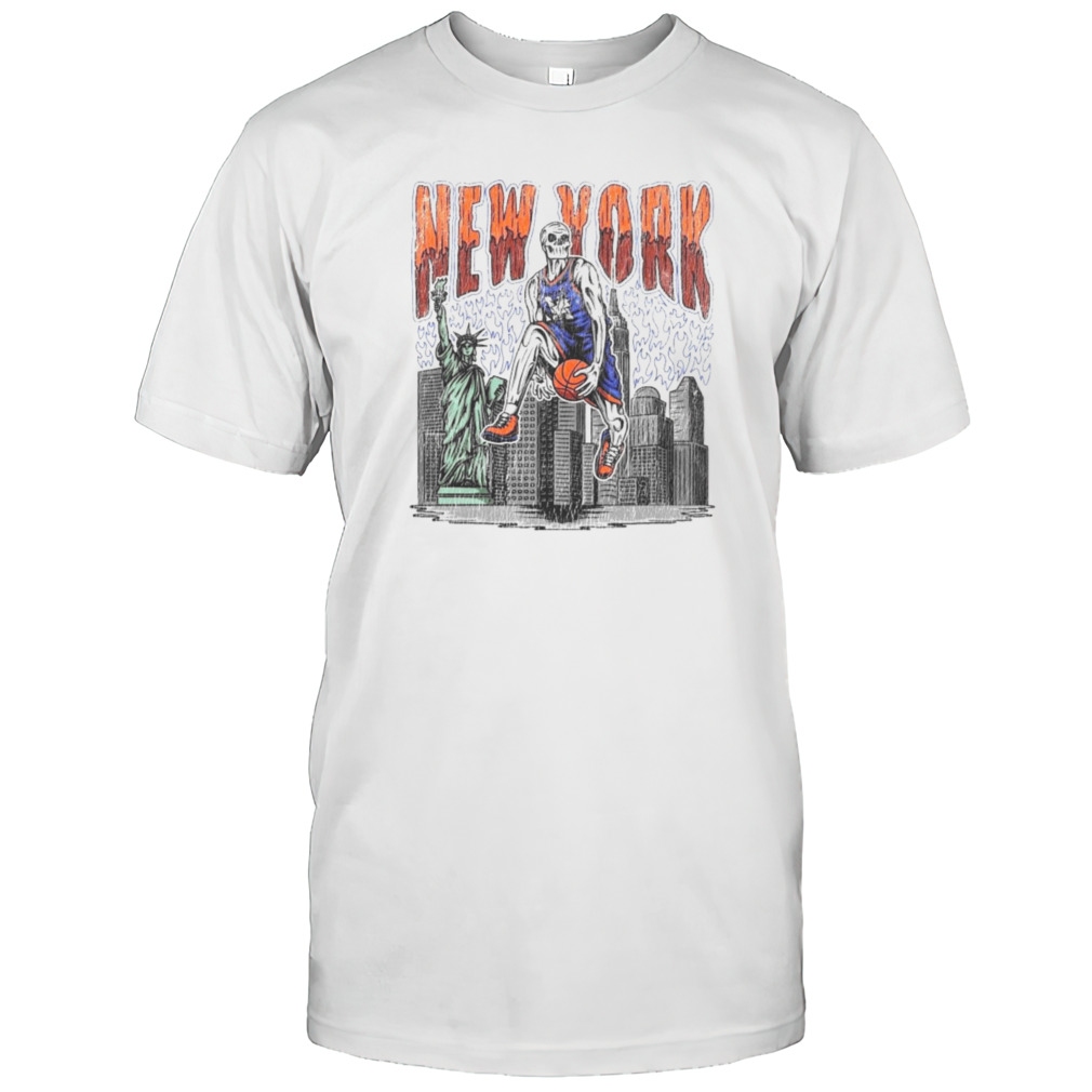 Dead Skeleton New York Knicks Basketball Shirt