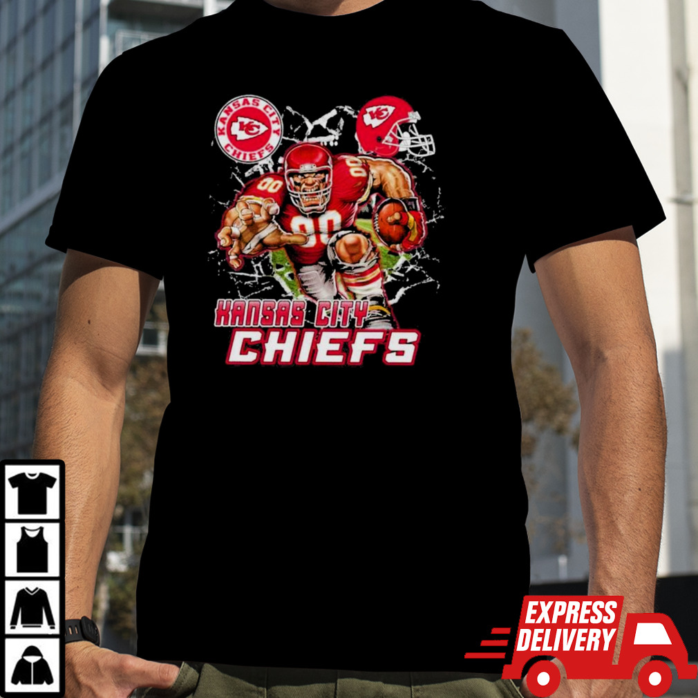 Mascot Breaking Through Wall Kansas City Chiefs Vintage Shirt