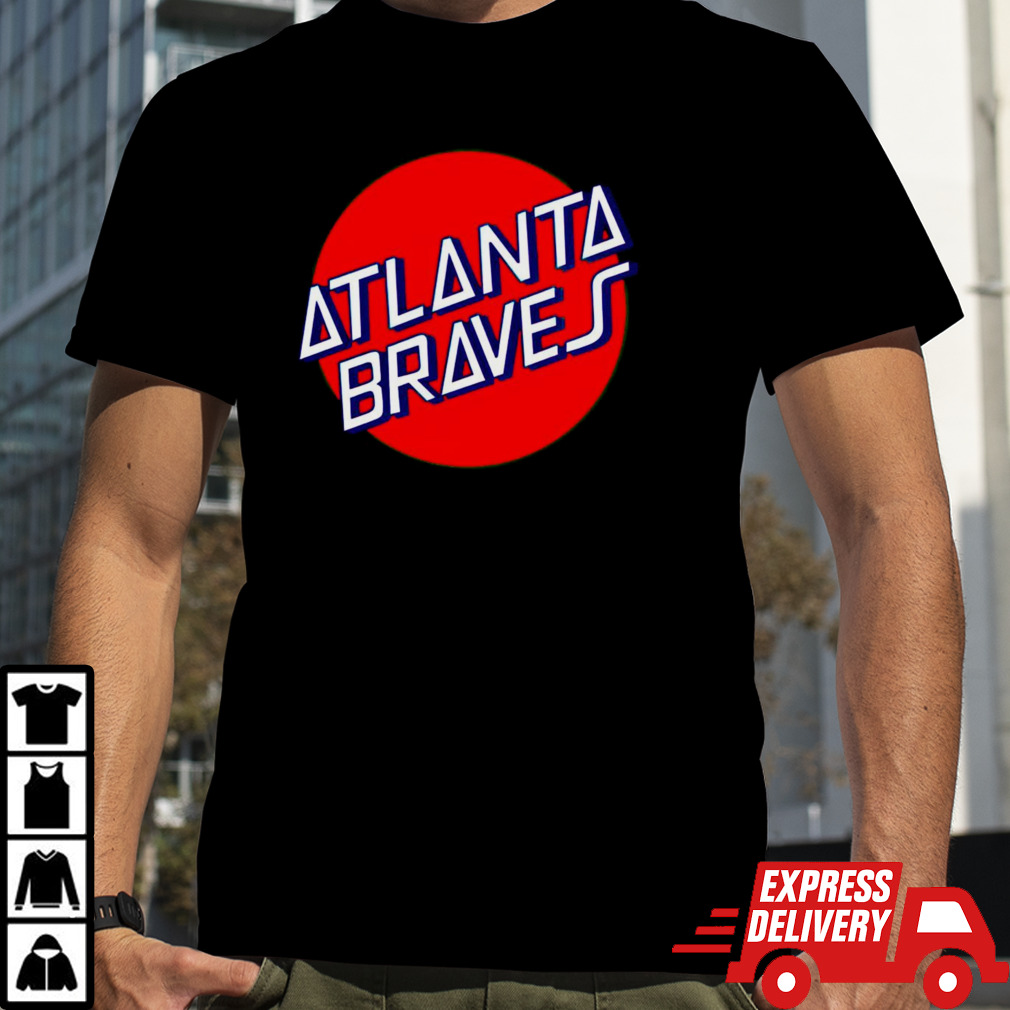 Matt Olson wearing Santa Cruz Skateboards Atlanta Braves shirt