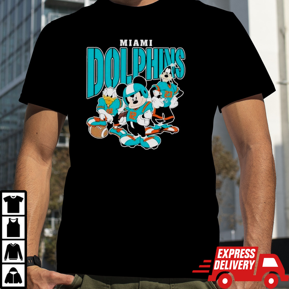 Miami Dolphins Mickey Donald Duck And Goofy Football Team 2024 Shirt