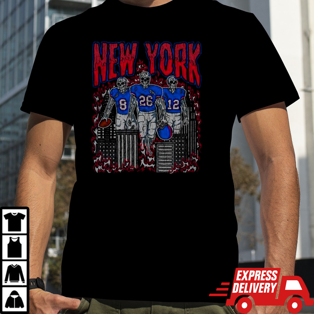 New York Giants Football Skeleton Dead Vintage 2024 Shirt