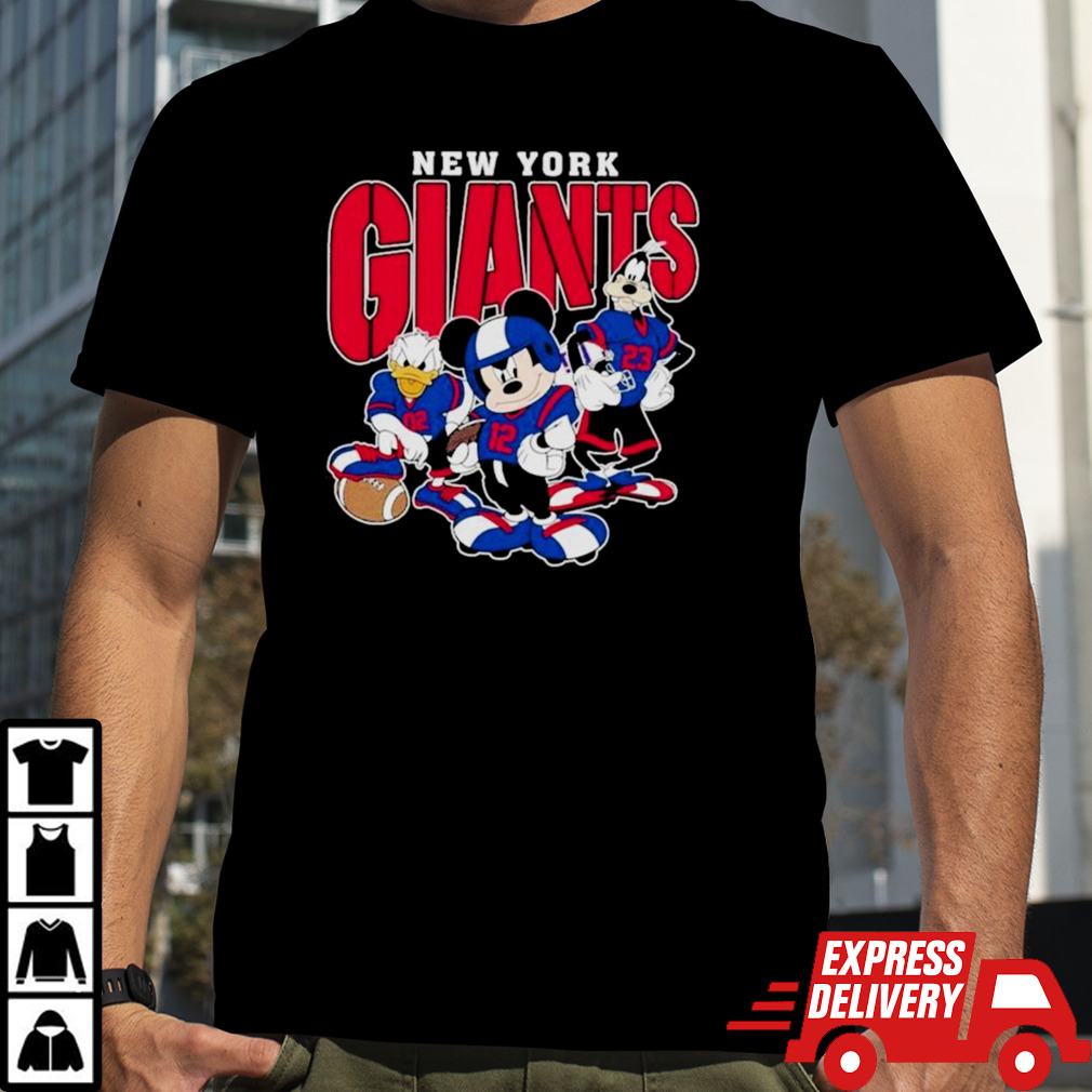 New York Giants Mickey Donald Duck And Goofy Football Team 2024 T-shirt