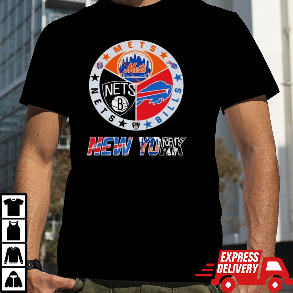 New York Mets Brooklyn Nets Buffalo Bills Proud Of State shirt