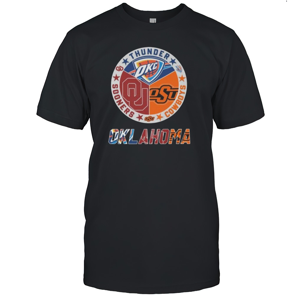 Oklahoma Sports Team Thunder Cowboys And Sooners 2024 Shirt