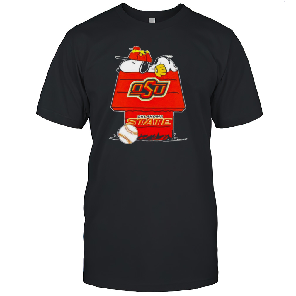 Oklahoma State Cowboys Snoopy And Woodstock The Peanuts Baseball Shirt