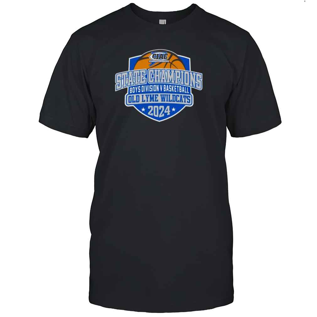Old Lyme Wildcats 2024 CIAC Boys division V basketball State Champions shirt