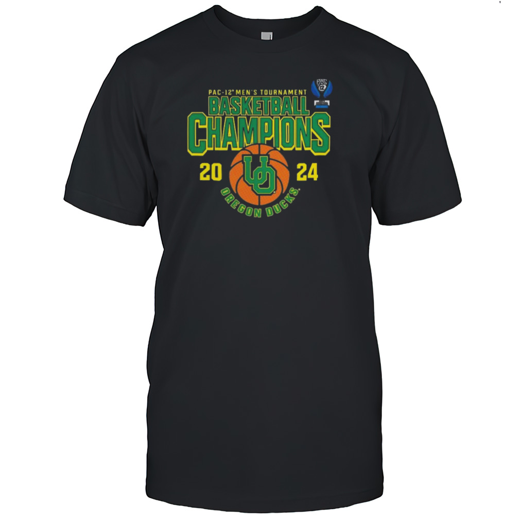 Oregon Ducks 2024 Pac-12 Men’s Basketball Conference Tournament Champions T-Shirt