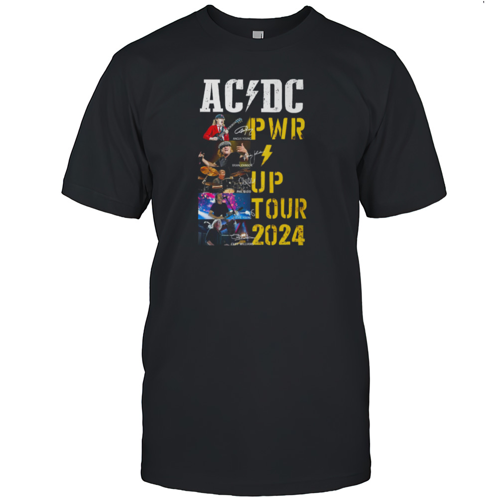 Original Acdc World Tour 2024 Pwr Signatures shirt