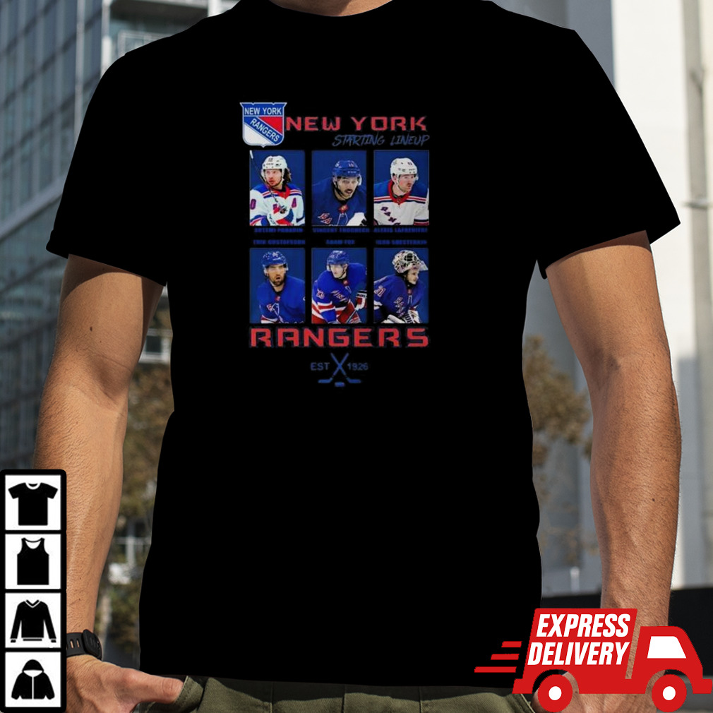 New York Rangers Hockey Starting Line Up Shirt