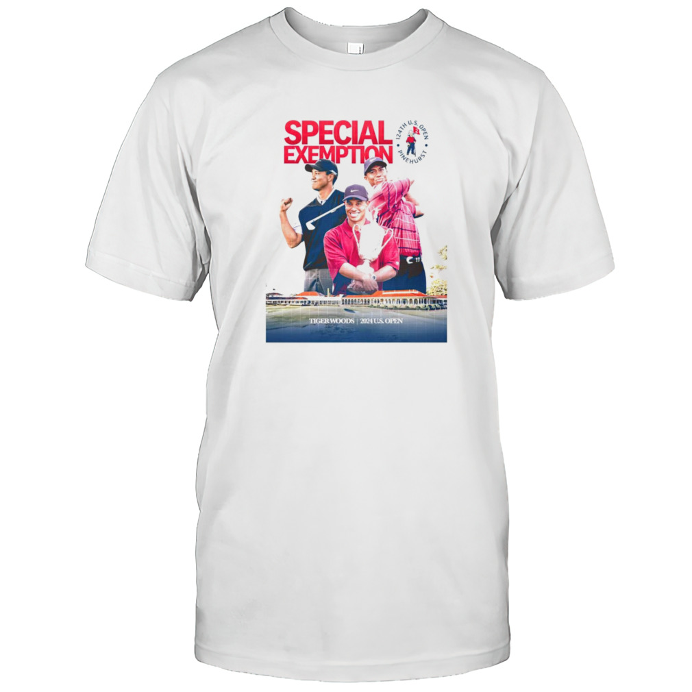 Tiger Woods 2024 US Open Special Exemption shirt