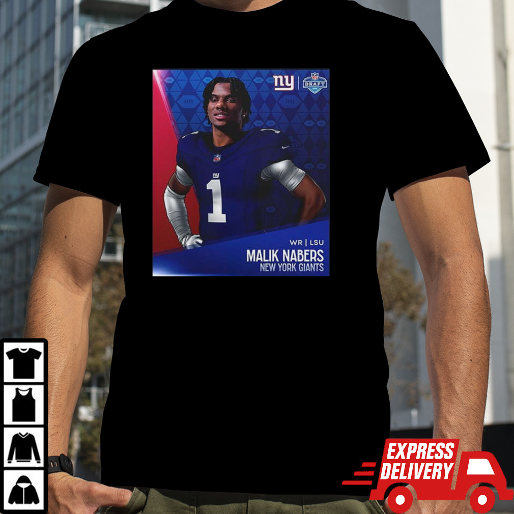 NFL Draft 2024 WR LSU Malik Nabers New York Giants shirt