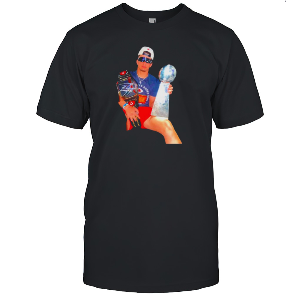 Patrick Mahomes WWE and NFL Champions shirt