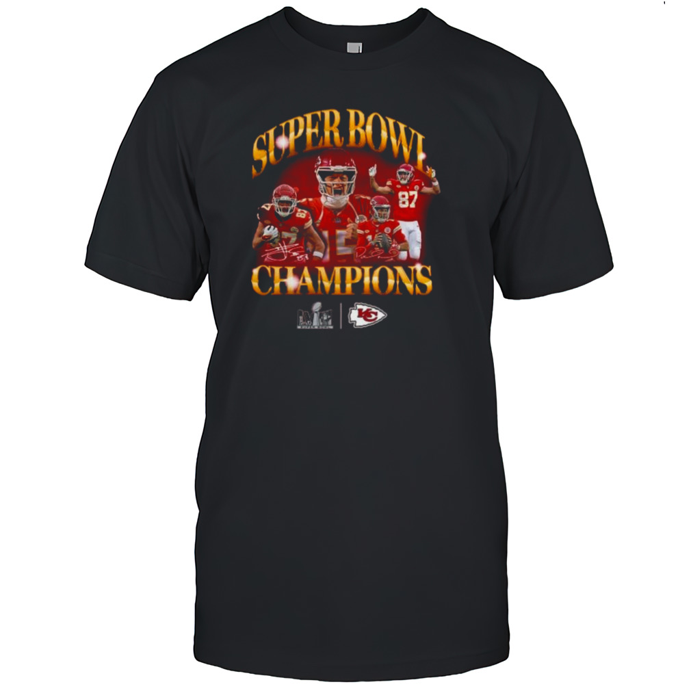 Patrick Mahomes and Travis Kelce Kansas City Chiefs Super Bowl LVIII Champions Retro Duo shirt