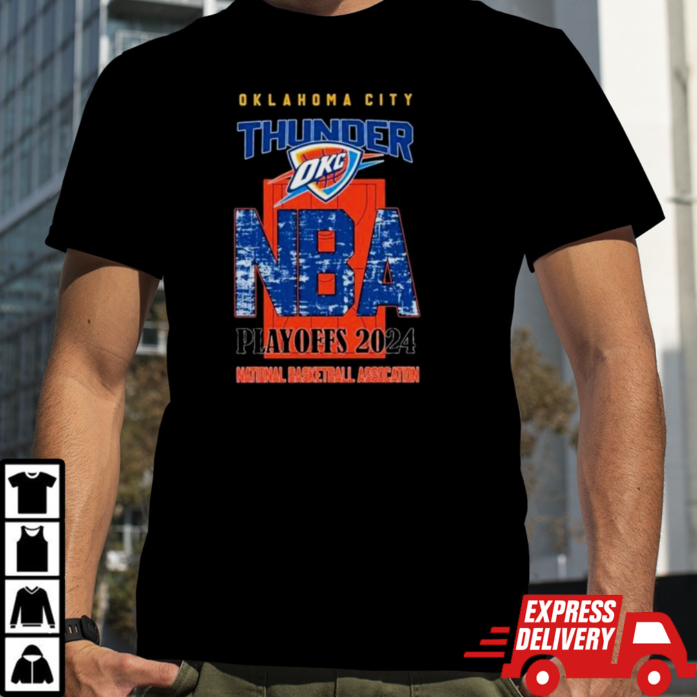 Oklahoma City Thunder NBA Playoffs 2024 Stadium Art Fan shirt