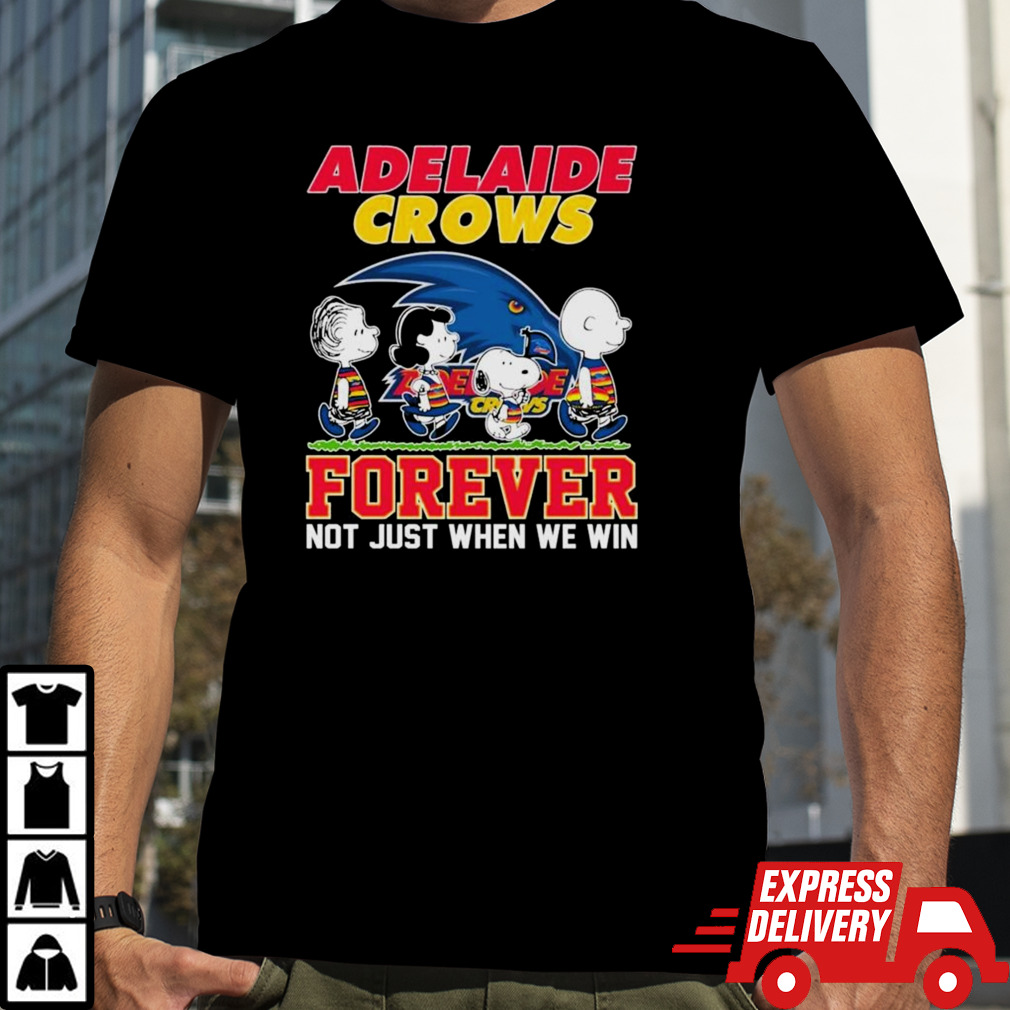 Peanuts Characters Abbey Road Adelaide Crows Forever Not Just When We Win Shirt