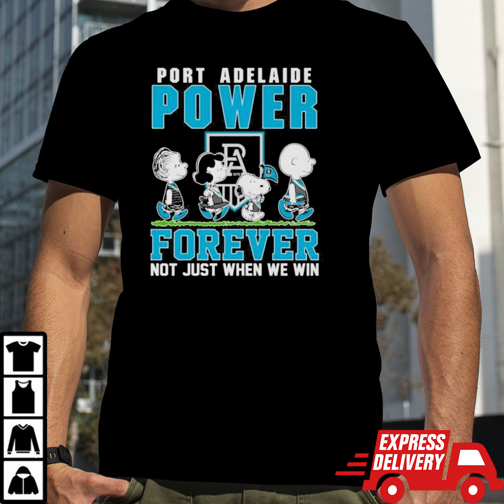 Peanuts Characters Abbey Road Port Adelaide Power Forever Not Just When We Win Shirt