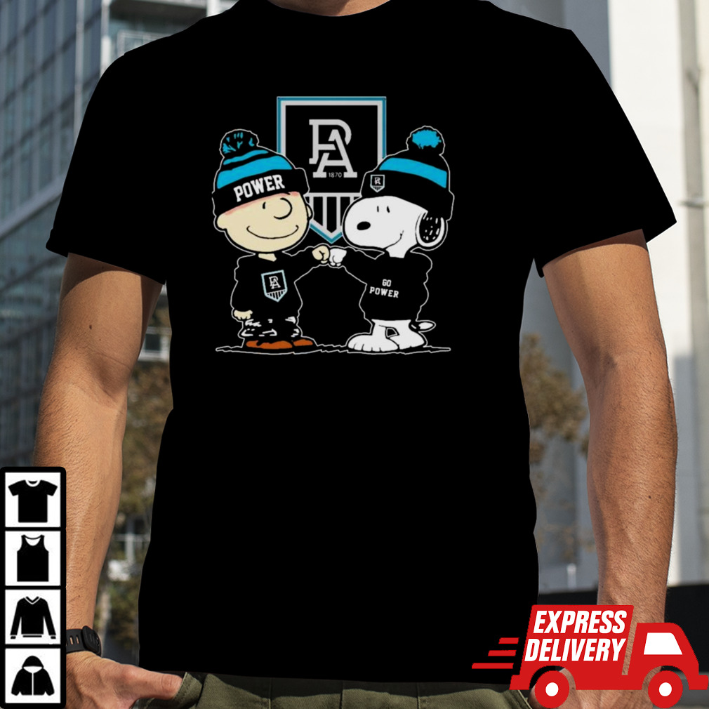 Peanuts Snoopy And Charlie Brown Road Port Adelaide Power Shirt