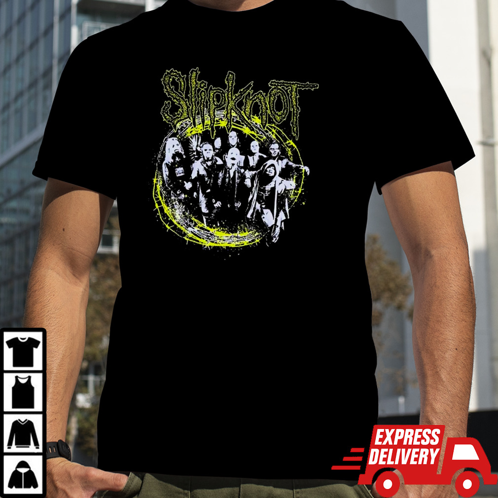 Slipknot Yellow Barb Wire Group Photo T-shirt