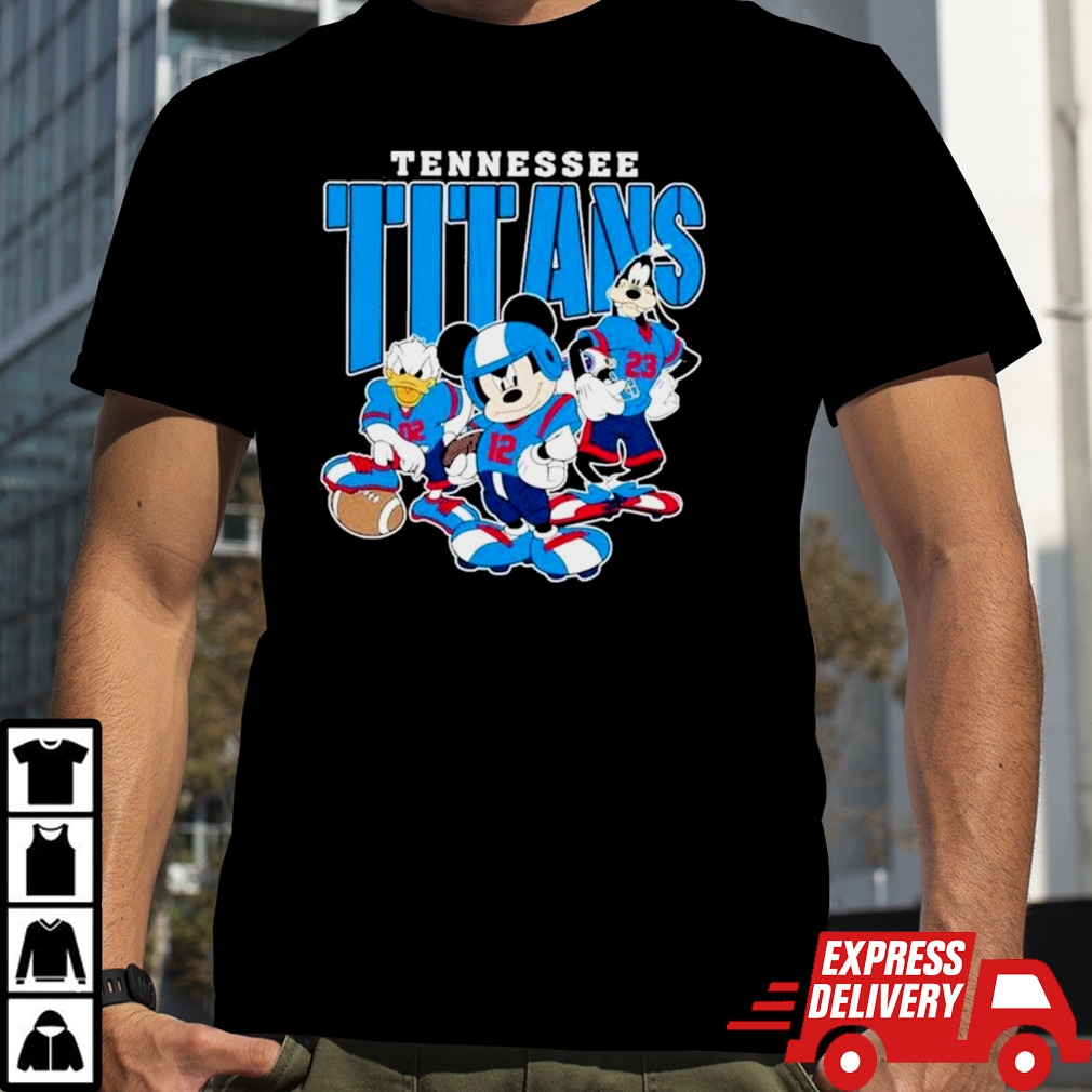 Tennessee Titans Mickey Donald Duck And Goofy Football Team 2024 Shirt