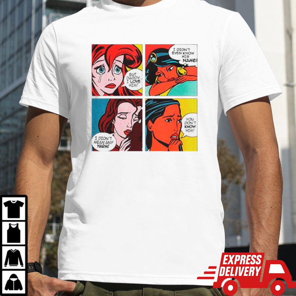 Ariel Belle Jasmine Pocahontas Pop Art Comic shirt