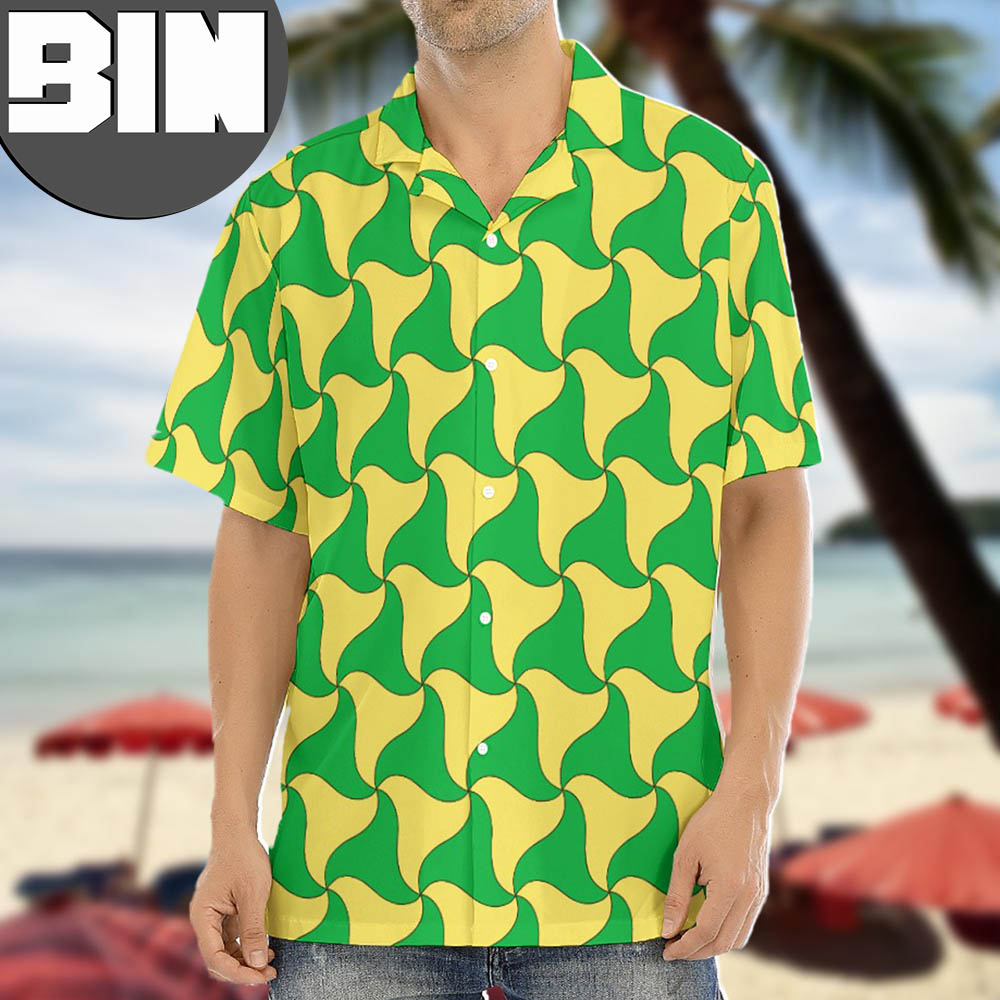 BTS RM Hawaiian Shirt Green And Yellow Hawaiian Shirt