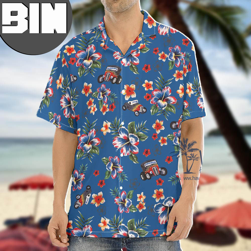 BTS V Blue Hawaiian Shirt