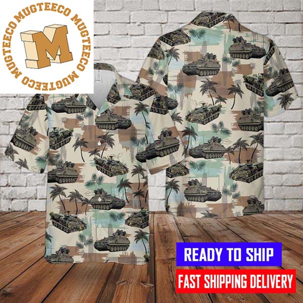 Bristish Army Alvis Stormer Hvm Combat Vehicle Military Hawaiian Shirt