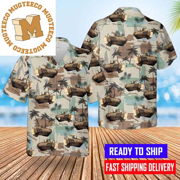 Bristish Army Bulldog Fv430 Combat Vehicle Military Hawaiian Shirt