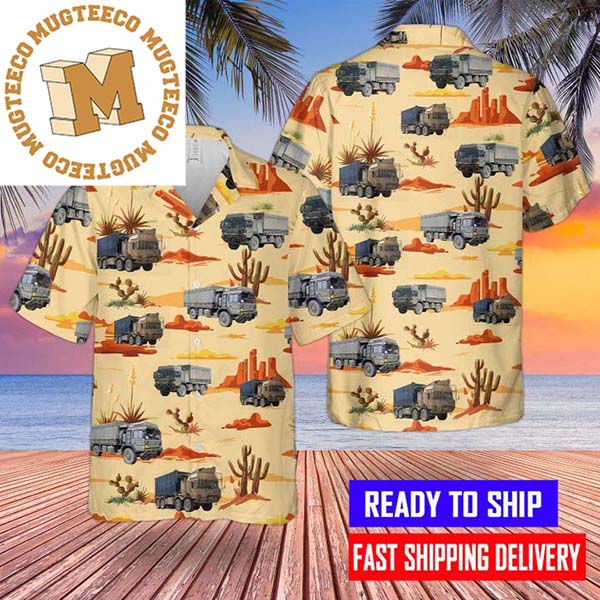 British Man Sv Support Vehicle British Army Military Hawaiian Shirt