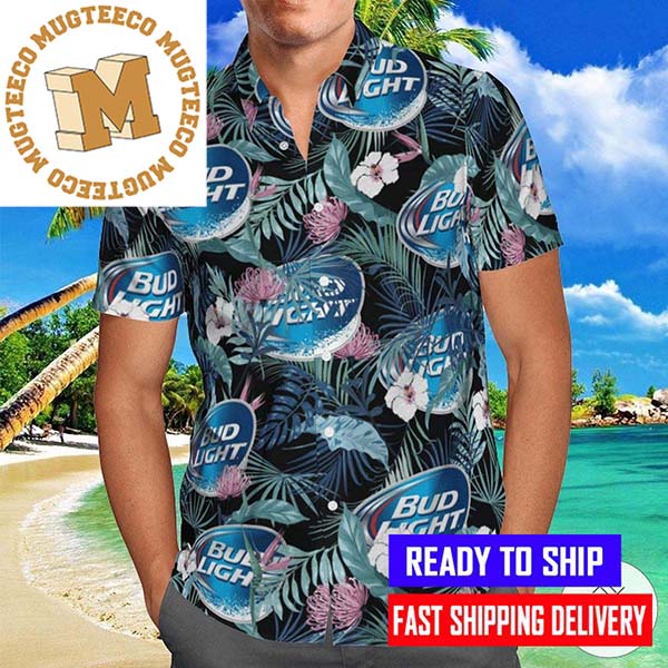 Bud Light Logo Pattern Beer Hawaiian Shirt