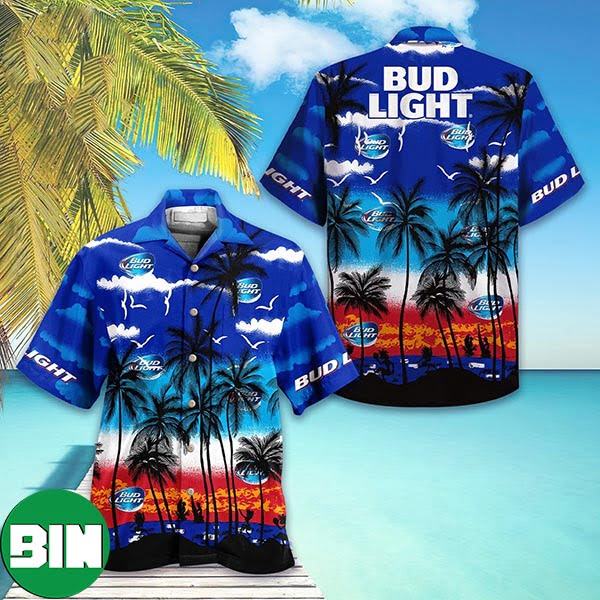 Bud Light Palm Summer Hawaiian Shirt