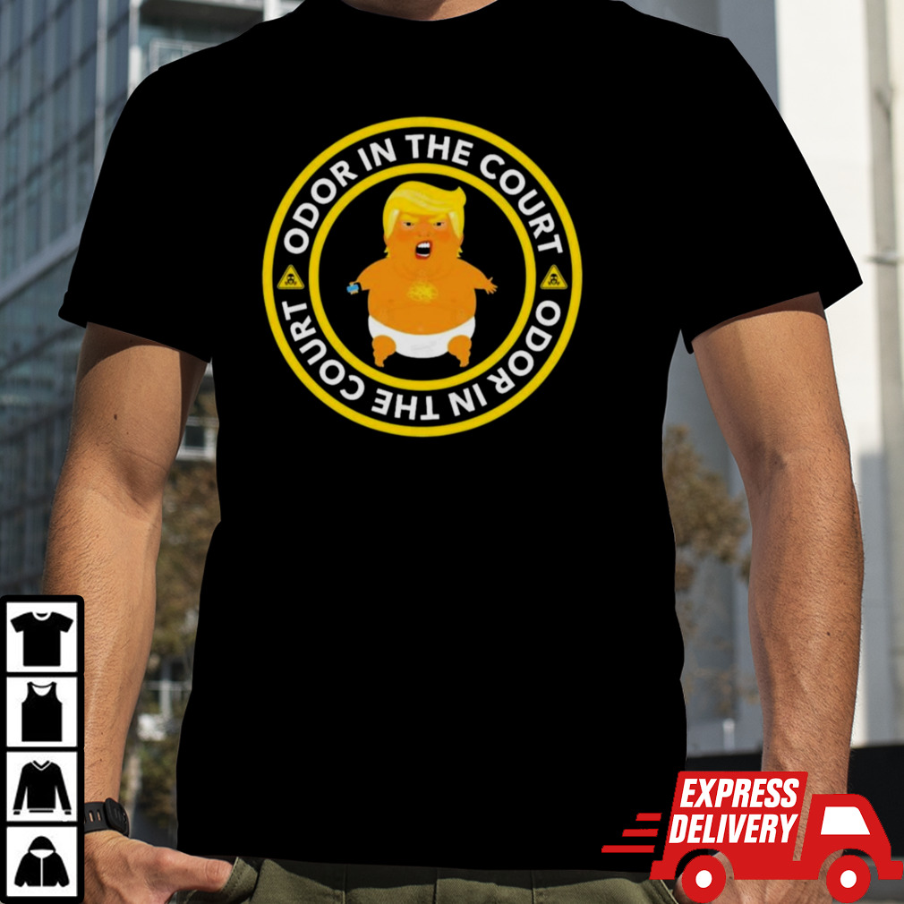 Warning odor in the court – trump farts in court – diaper don T-Shirt