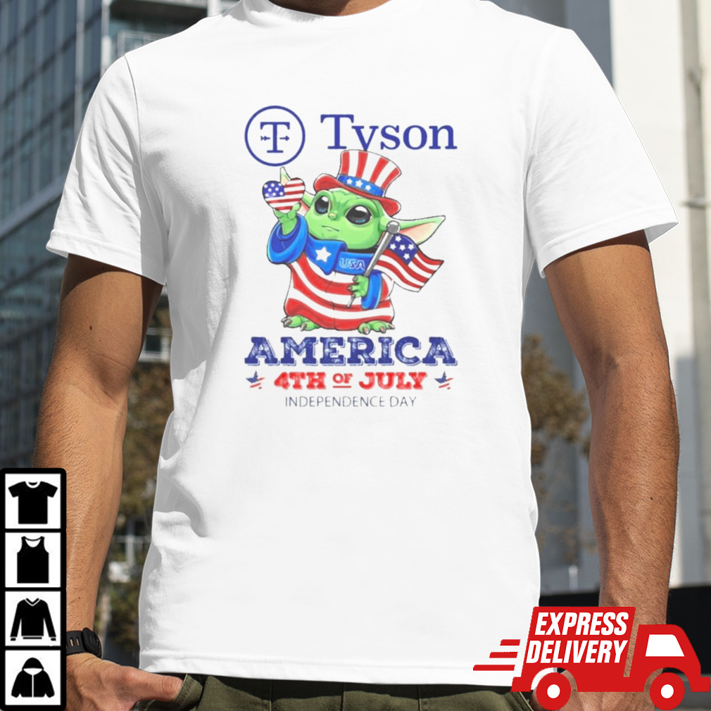 Baby Yoda TYSON America 4th Of July Independence Shirt