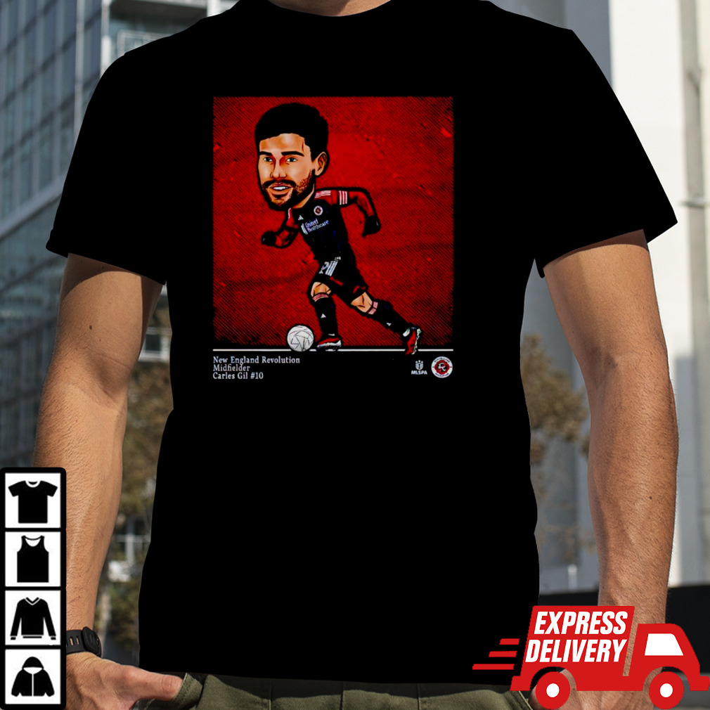 Carles Gil New England Revolution cartoon shirt