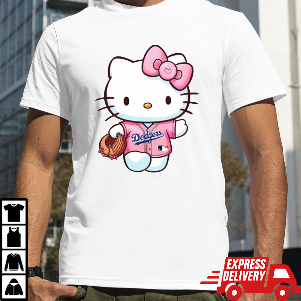 Groovy Kitty Dodger Baseball shirt