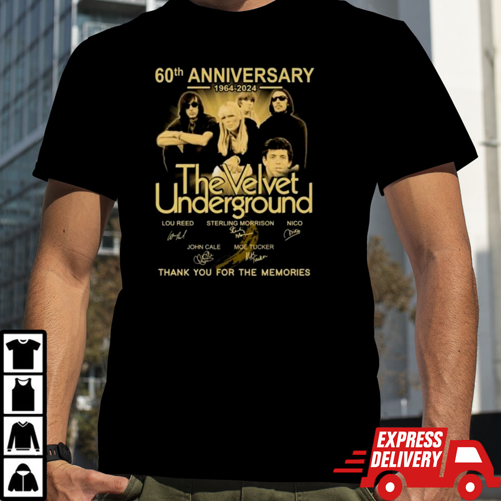 60th Anniversary 1964-2024 The Velvet Underground Thank You For The Memories Signatures shirt