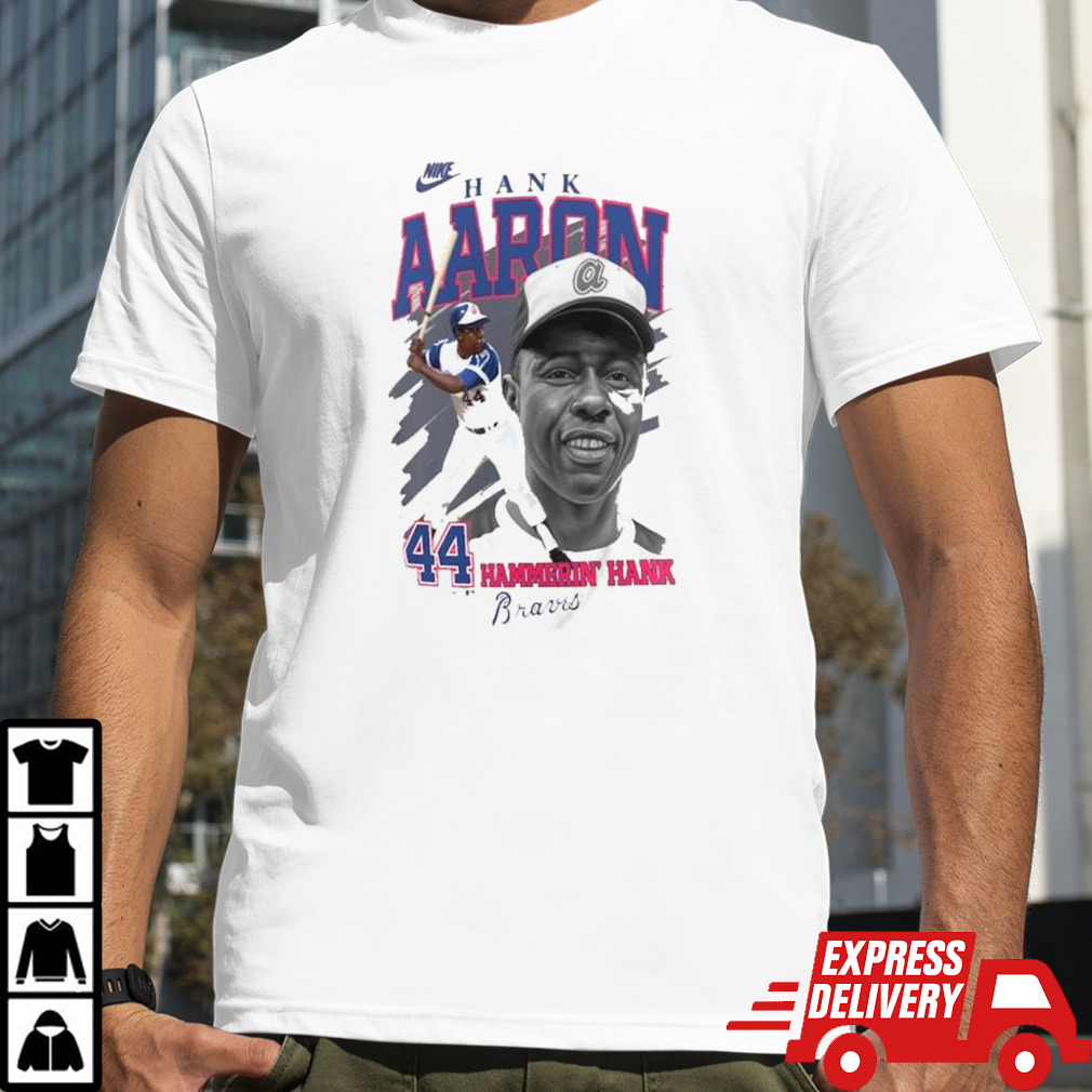 Atlanta Braves Hank Aaron Cooperstown Collection Player Local Shirt