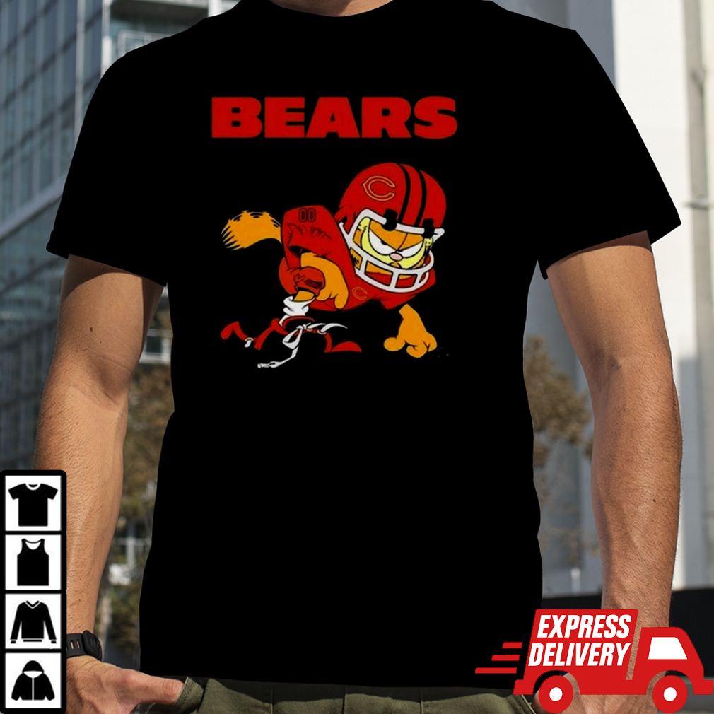 Chicago Bears Garfield Cat Grumpy Football Player 2024 T-shirt